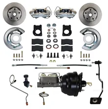 Power Front Kit with Plain Rotors and Zinc Plated Calipers image 1