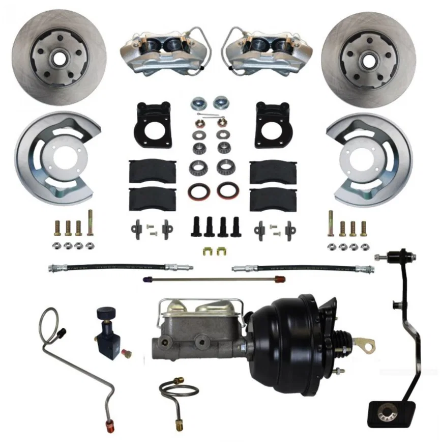 Power Front Kit with Plain Rotors and Zinc Plated Calipers