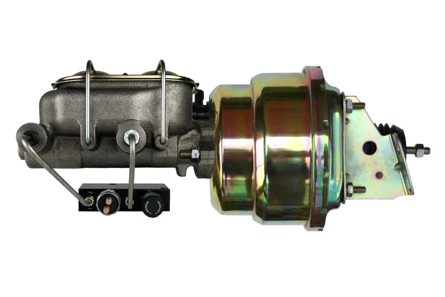 Power booster kit 7 inch dual booster 1-1/8 inch bore master combo valve (Zinc)