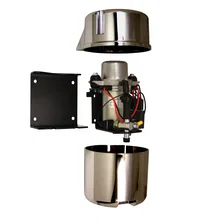 Rotary electric vacuum pump kit with chrome canister image 2