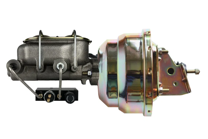 Power booster kit 8 inch dual booster 1 inch bore master combo valve (Zinc)