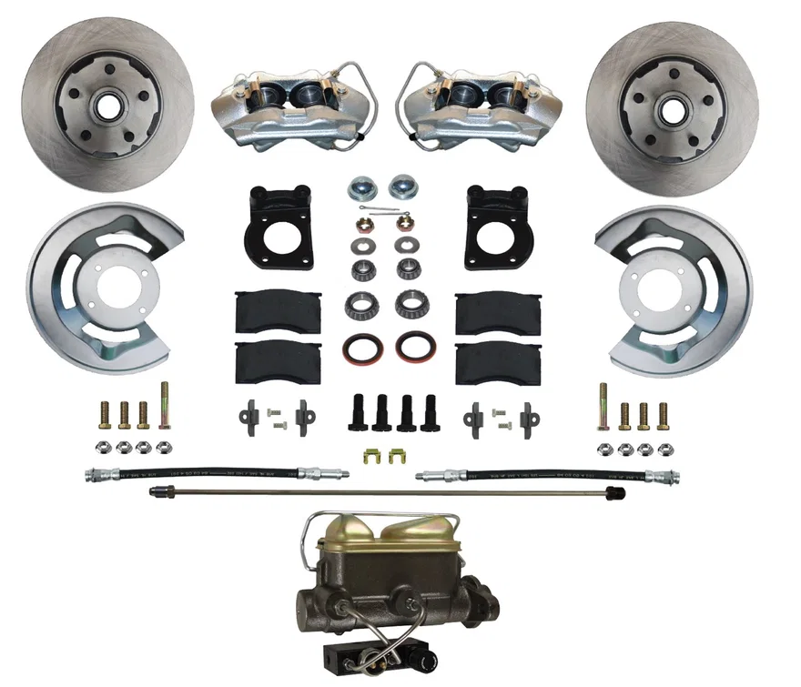 Manual Front Kit with Plain Rotors and Zinc Plated Calipers