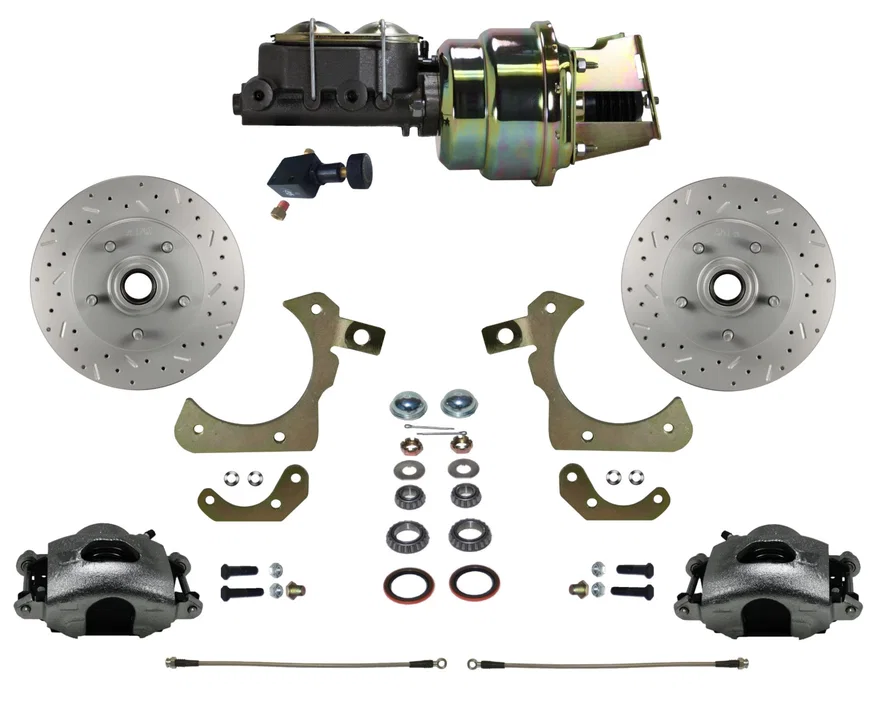 Power Front Kit with Drilled Rotors and Zinc Plated Calipers for Chevrolet