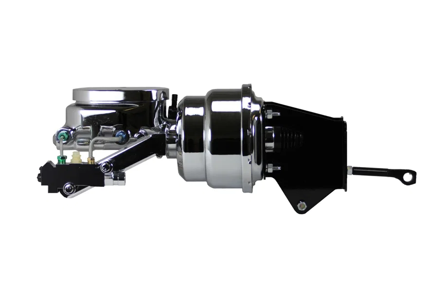 7 inch dual power booster, 1 inch bore master disc/disc (Chrome) for Jeep