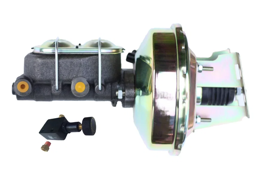 9 inch power booster, 1-1/8 inch bore master adjustable valve (Zinc) for Chevrolet