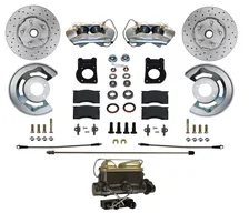 Manual Front Kit with Drilled Rotors and Zinc Plated Calipers image 1