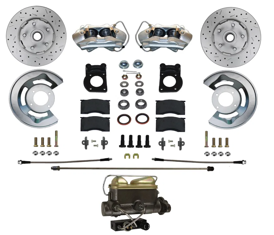 Manual Front Kit with Drilled Rotors and Zinc Plated Calipers
