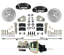 Power Front Kit with Drilled Rotors and Black Powder Coated Calipers image 1