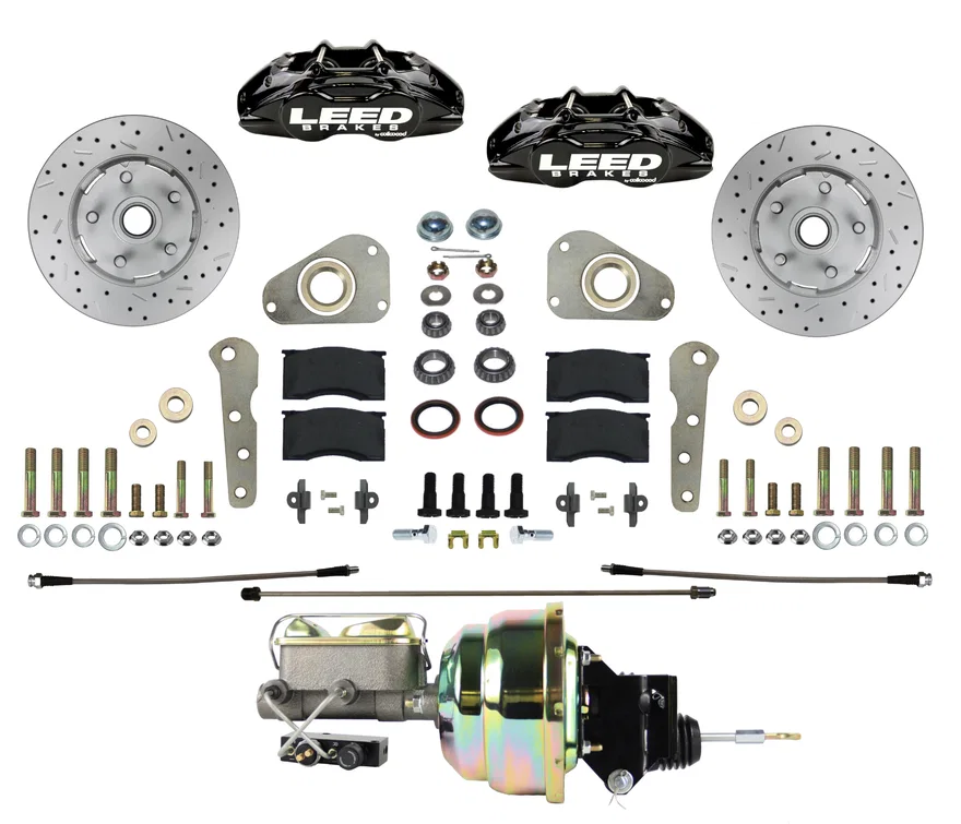 Power Front Kit with Drilled Rotors and Black Powder Coated Calipers
