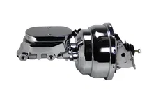 Power booster kit 8 inch dual booster 1 inch flat top (Chrome) image 1