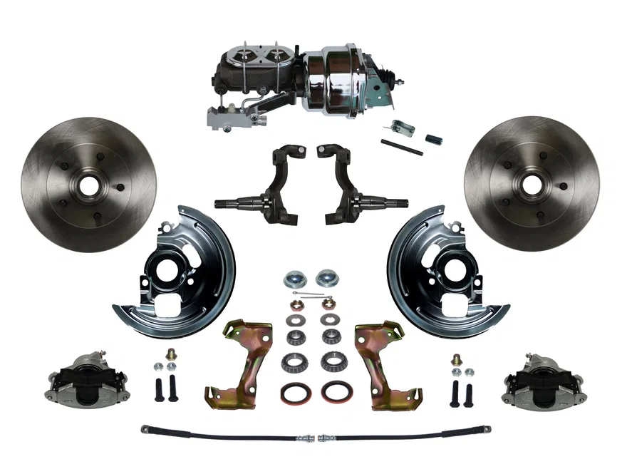 Power Front Kit with Plain Rotors and Zinc Plated Calipers