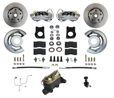 Manual Front Kit with Plain Rotors Zinc Plated Calipers and Pre-Bent Line Kit for Ford Mustang image 2