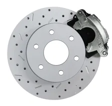 Rear Disc Brake Kit  with Drilled Rotors and Zinc Plated Calipers image 7