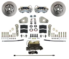 Power Front Kit with Plain Rotors and Zinc Plated Calipers image 1