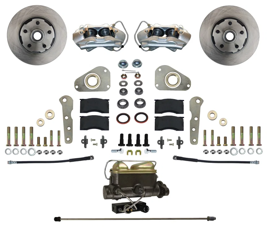 Power Front Kit with Plain Rotors and Zinc Plated Calipers