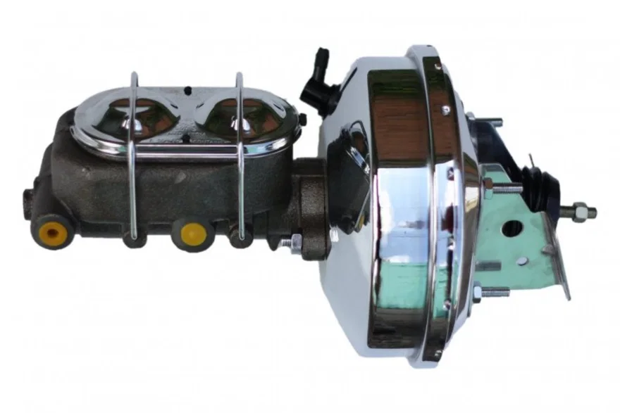 Power booster kit 9 inch booster 1 inch bore master (Chrome)