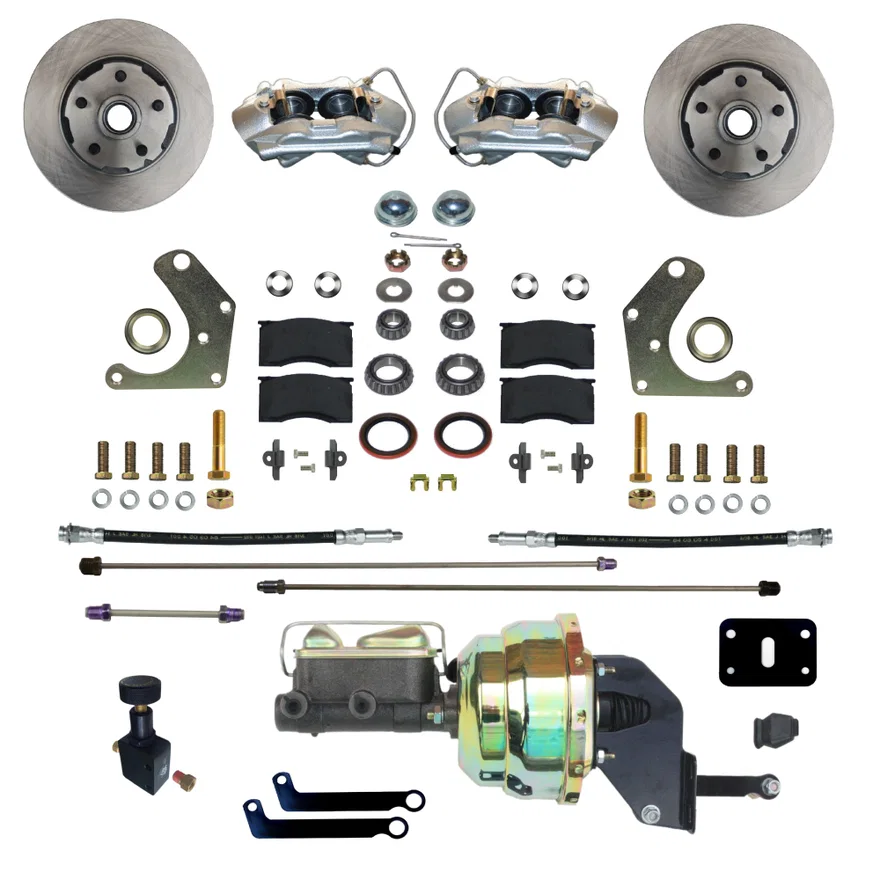 Power Front Kit with Plain Rotors and Zinc Plated Calipers