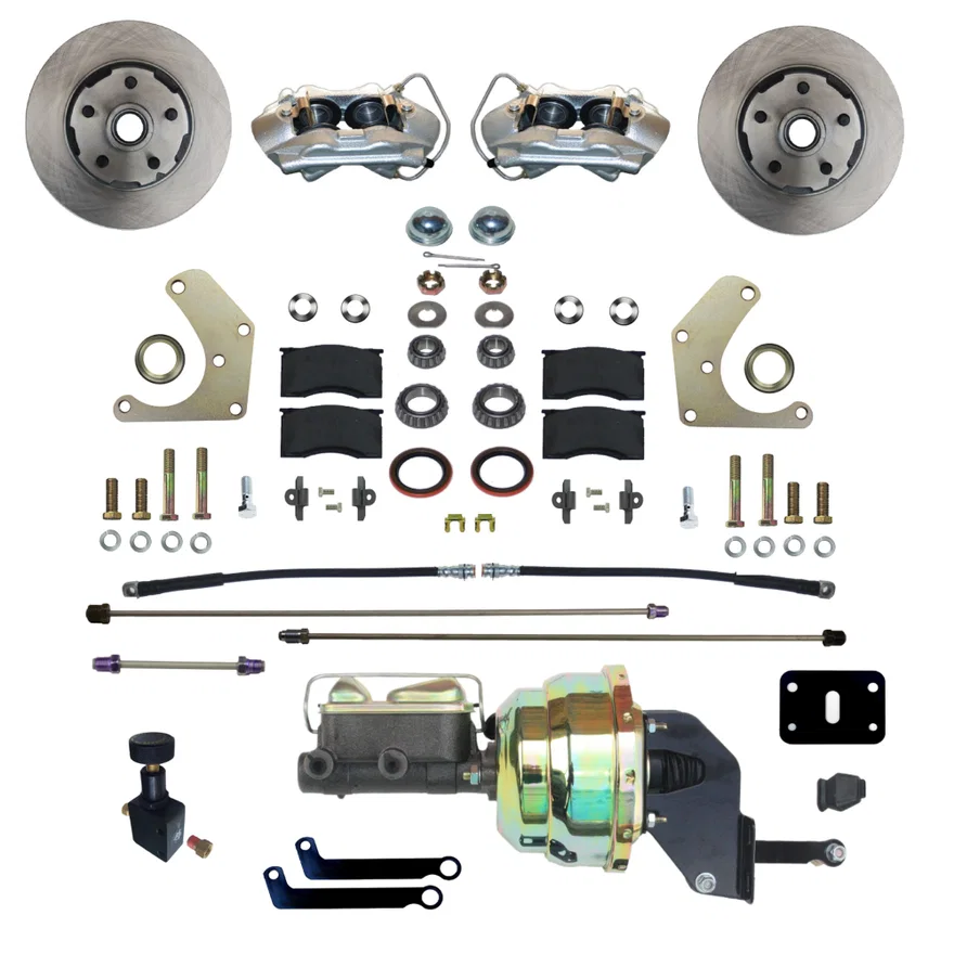 Power Front Kit with Plain Rotors and Zinc Plated Calipers