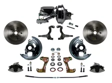 Power Front Kit with Plain Rotors and Zinc Plated Calipers image 1