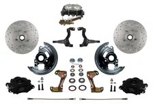 Manual Front Kit with Drilled Rotors and Black Powder Coated Calipers image 1