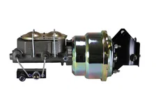 7 inch dual power booster, 1-1/8 inch bore master adjustable combo valve (Zinc) for Ford F-100 image 1