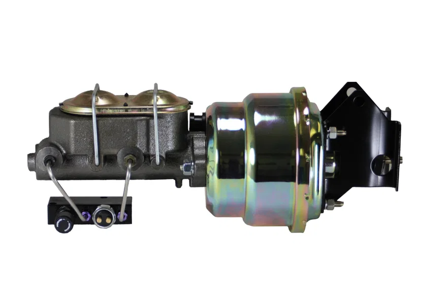 7 inch dual power booster, 1-1/8 inch bore master adjustable combo valve (Zinc) for Ford F-100