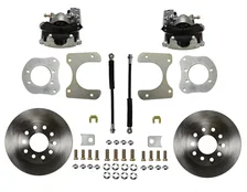 Rear Disc Brake Kit  with Plain Rotors and Zinc Plated Calipers image 1
