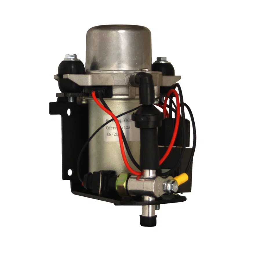 Rotary electric vacuum pump kit without canister