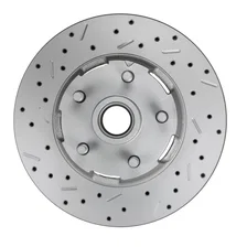 Power Front Kit with Drilled Rotors and Red Powder Coated Calipers image 2