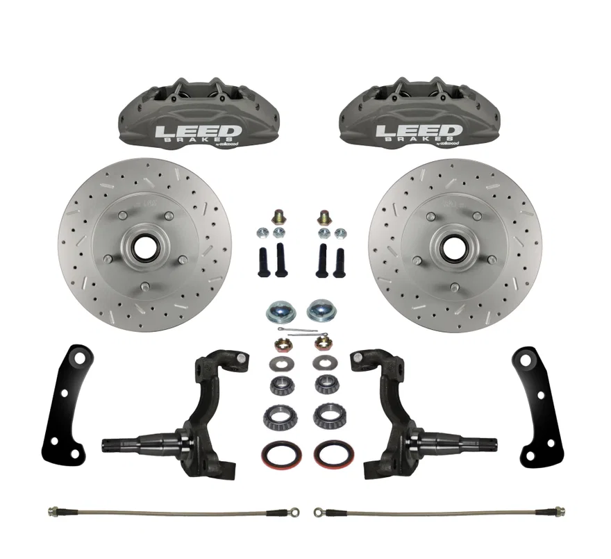 Spindle Kit with Drilled Rotors and Anodized Calipers