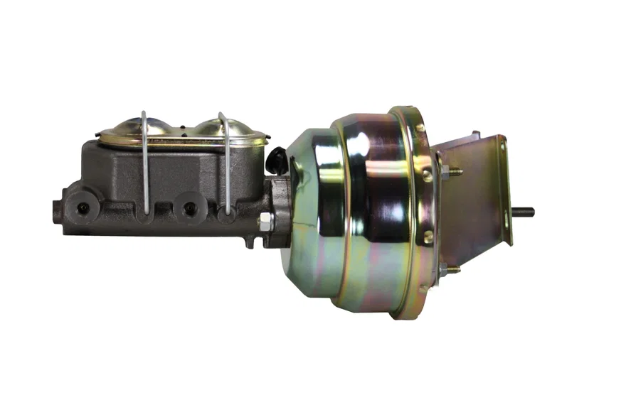 8 inch dual power booster, 1-1/8 inch bore master (Zinc)