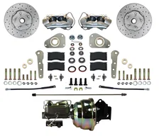 Power Front Kit with Drilled Rotors and Zinc Plated Calipers image 1