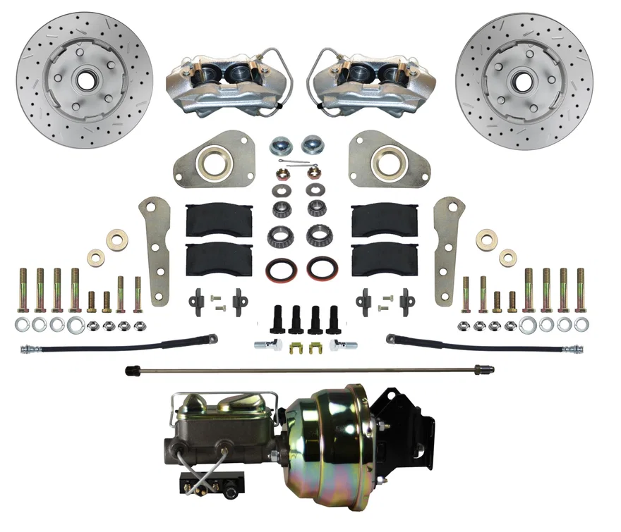 Power Front Kit with Drilled Rotors and Zinc Plated Calipers