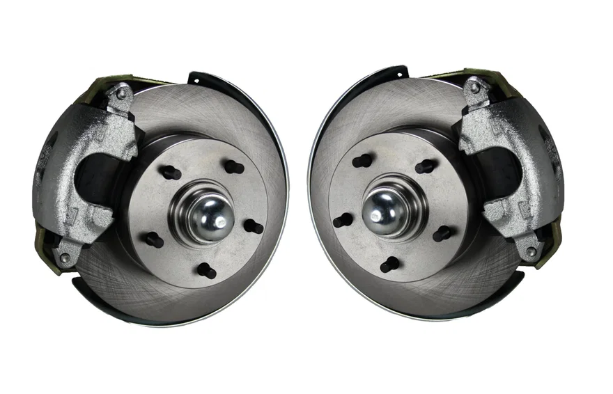 Front Spindle Kit with Plain Rotors and Zinc Plated Calipers