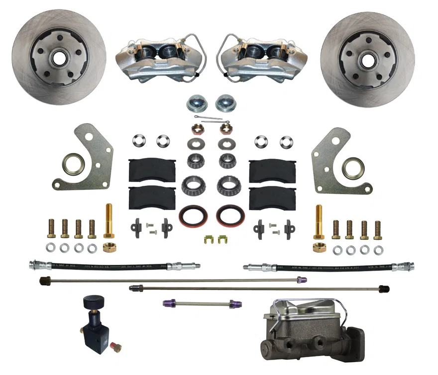 Manual Front Kit with Plain Rotors and Zinc Plated Calipers