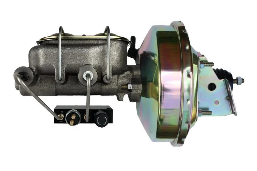 Power booster kit 9 inch booster 1-1/8 inch bore master combo valve (Zinc)