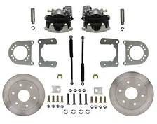 Rear Disc Brake Kit  with Plain Rotors and Zinc Plated Calipers image 1