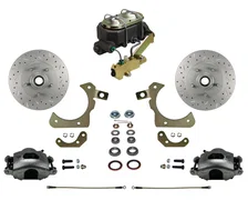 Manual Front Kit with Drilled Rotors and Zinc Plated Calipers for Chevrolet image 1