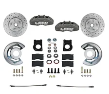 Front Spindle Kit with Drilled Rotors and Anodized Calipers image 1