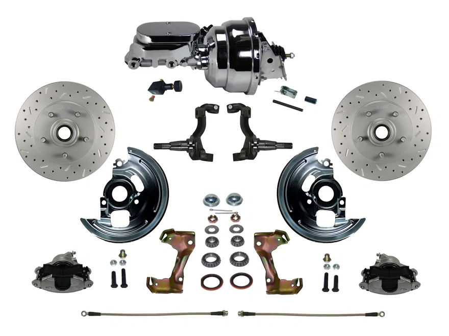 Power Front Kit with Drilled Rotors and Zinc Plated Calipers