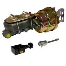 7 inch dual power booster, 1-1/8 inch bore master adjustable valve (Zinc) for Chevrolet image 2