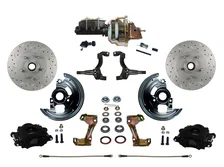 Power Front Kit with  Drilled Rotors and Black Powder Coated Calipers image 1