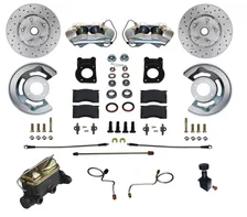 Manual Front Kit with Drilled Rotors and Zinc Plated Calipers image 1