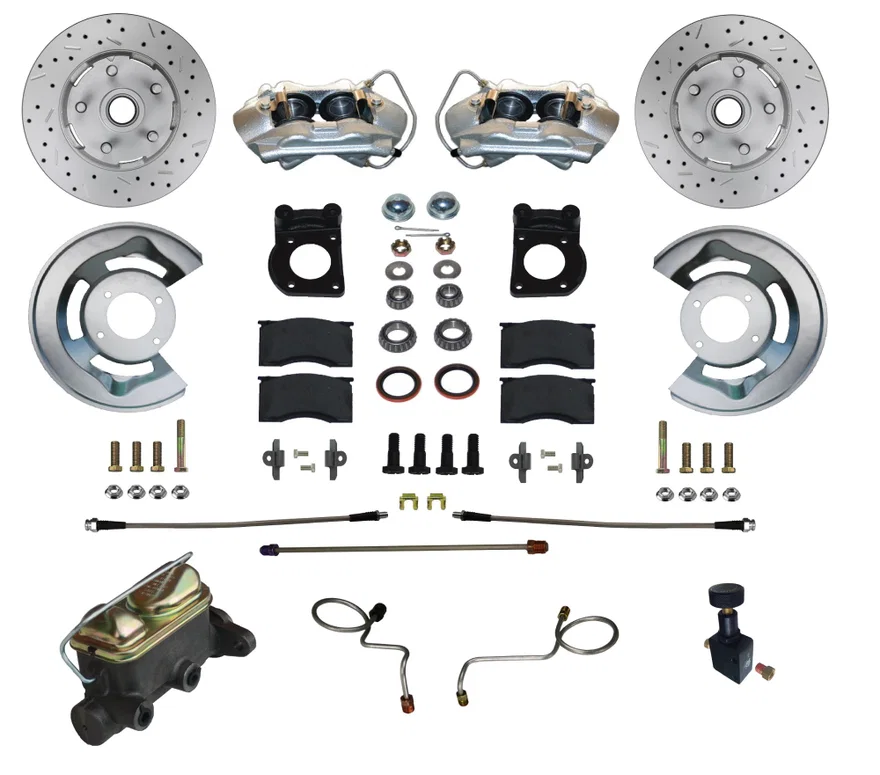 Manual Front Kit with Drilled Rotors and Zinc Plated Calipers