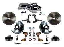 Power Front Kit with Plain Rotors and Zinc Plated Calipers image 1