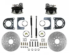 Rear Disc Brake Kit  with Drilled Rotors and Zinc Plated Calipers for Chevrolet image 1