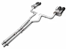SwitchPath™ Exhaust for S650 Ford Mustang Dark Horse - Quad Diamond Black Tips image 2