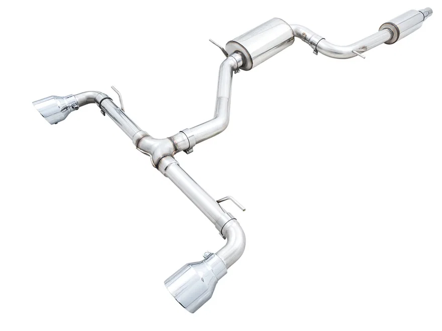 Touring Edition Exhaust for VW MK8 GTI - Chrome Silver Tips