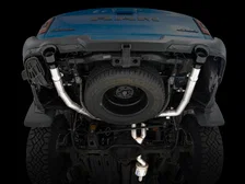 0FG Dual Rear Exit Catback for 5th Gen RAM 1500 5.7L (with bumper cutouts) - Diamond Black Tips image 3