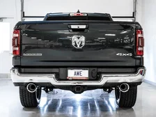 0FG Dual Rear Exit Catback for 5th Gen RAM 1500 5.7L (with bumper cutouts) - Chrome Silver Tips image 7